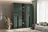 Комплект шкафов Норд №5 графит / изумрудный