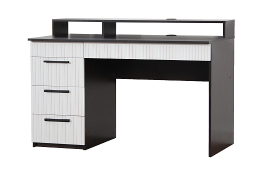 Стол компьютерный Копенгаген с ящиками венге / белый матовый