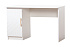 Стол компьютерный Копенгаген со створкой белый / белый матовый
