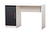 Стол компьютерный Копенгаген со створкой белый / черный матовый