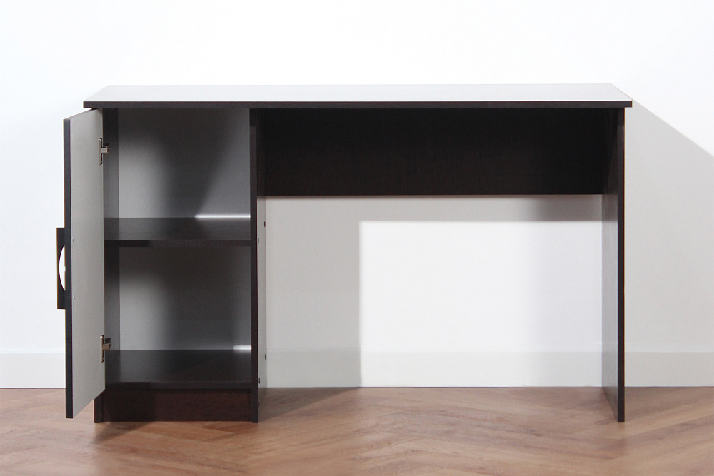 Стол компьютерный Копенгаген со створкой венге / черный матовый