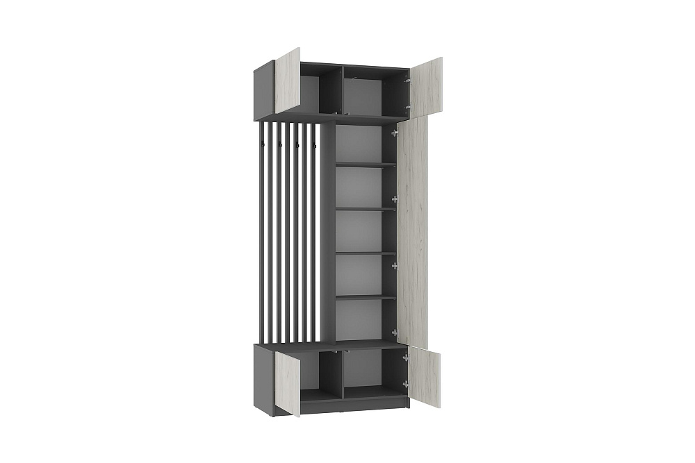 Прихожая Багира графит / крафт белый