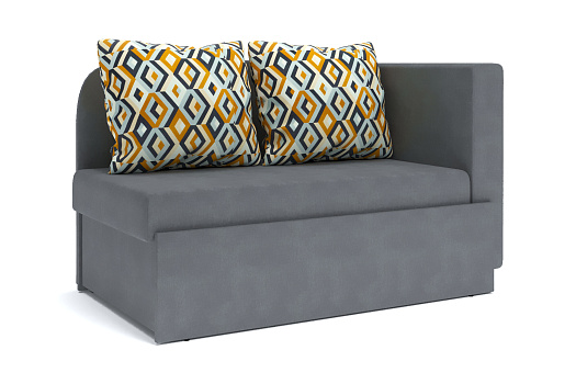 Кушетка Фан серая / ромб желтый