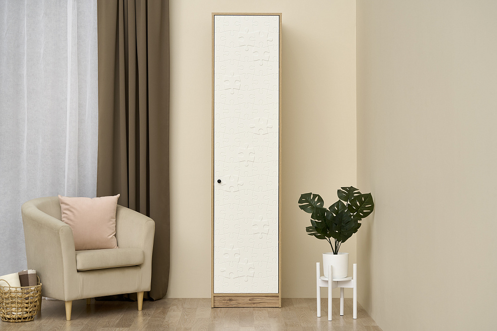 Пенал Киви ШК-01 белый / дуб делано