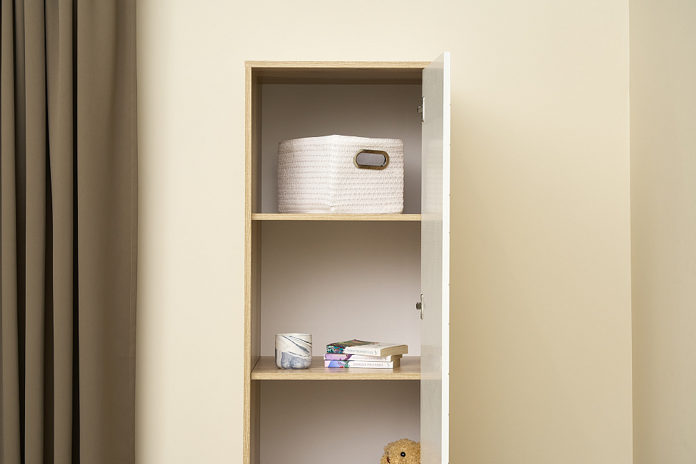 Пенал Киви ШК-01 белый / дуб делано