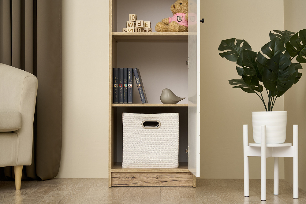 Пенал Киви ШК-01 белый / дуб делано