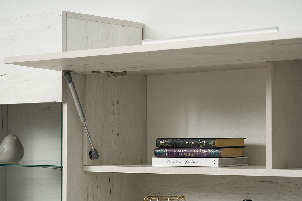 Стенка Сафари дуб крафт белый / матовый белый софт        