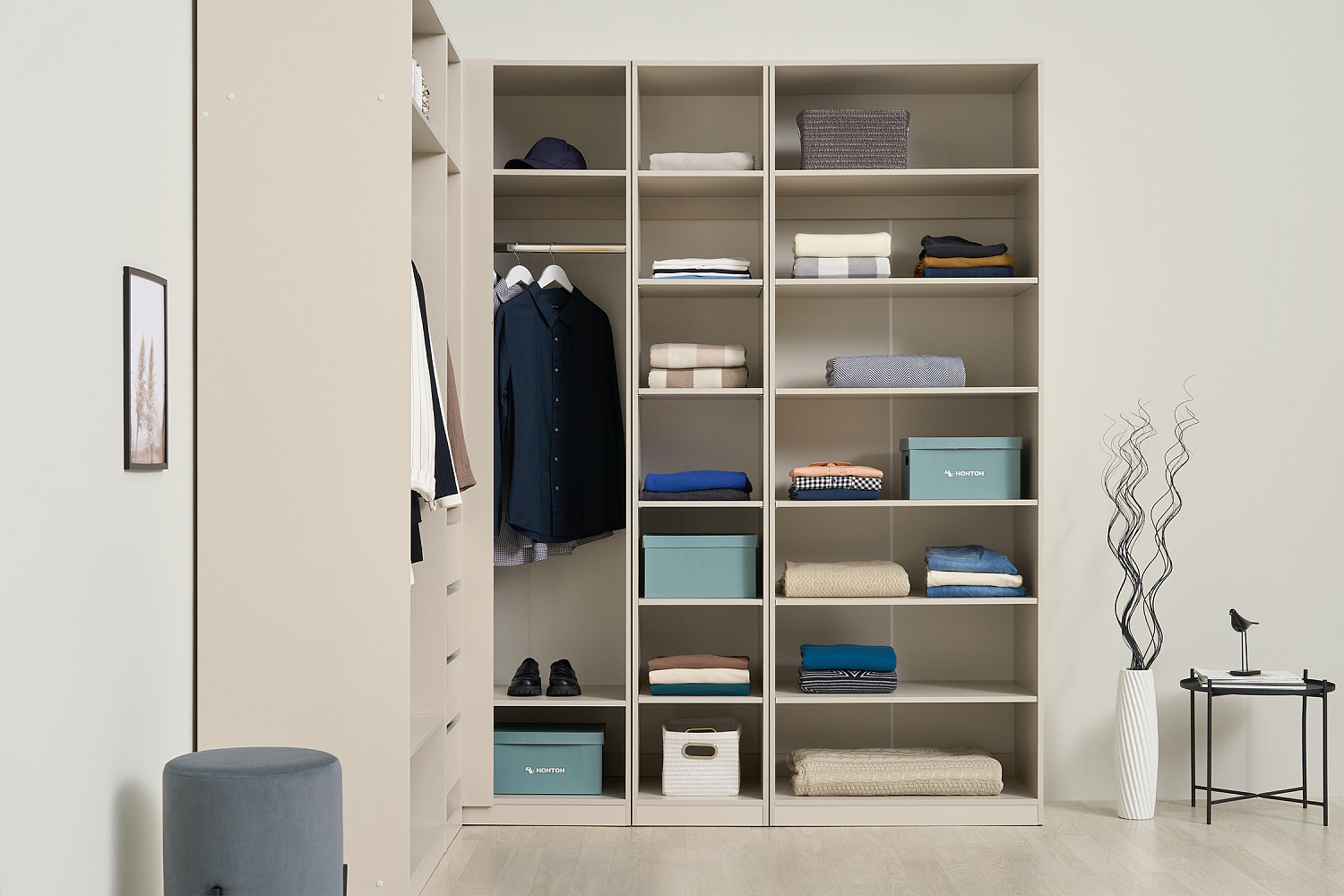 Гардеробная Теларо №3 открытая кашемир