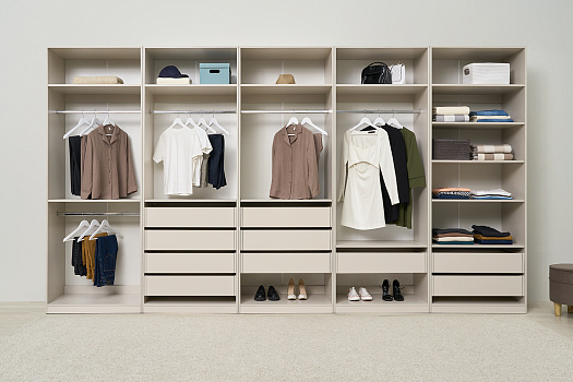 Гардеробная Теларо №1 открытая кашемир