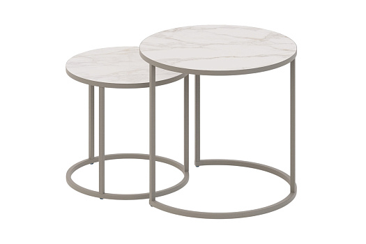 Комплект журнальных столов Верона титан / белый глянец