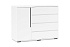 Комод Норд белый / белый глянец холодный