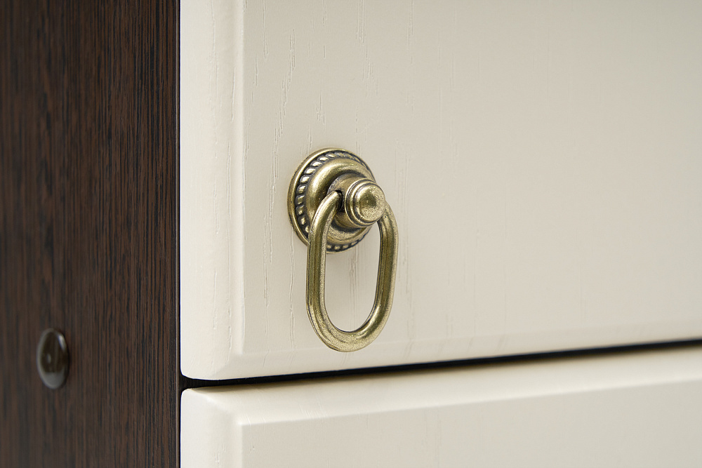 Пенал со стеклом Престиж жемчуг / венге