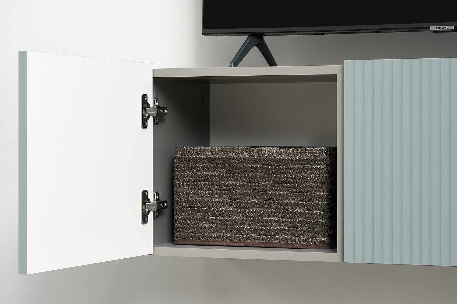 Стенка Сканди серый шифер / грин грей софт  