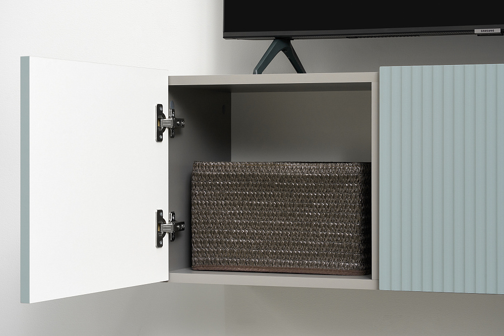 Стенка Сканди серый шифер / грин грей софт  