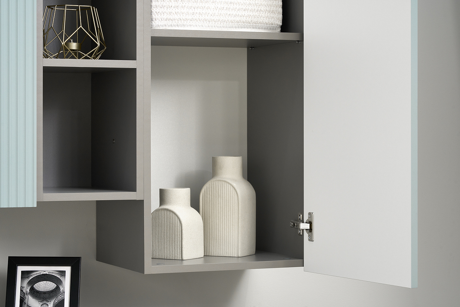 Стенка Сканди серый шифер / грин грей софт  