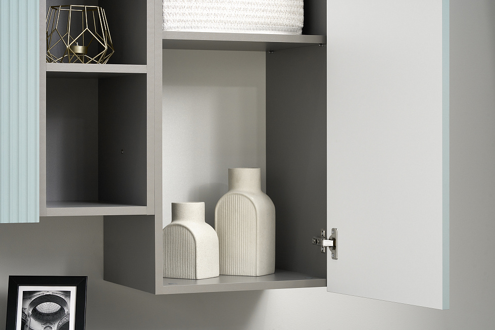 Стенка Сканди серый шифер / грин грей софт  