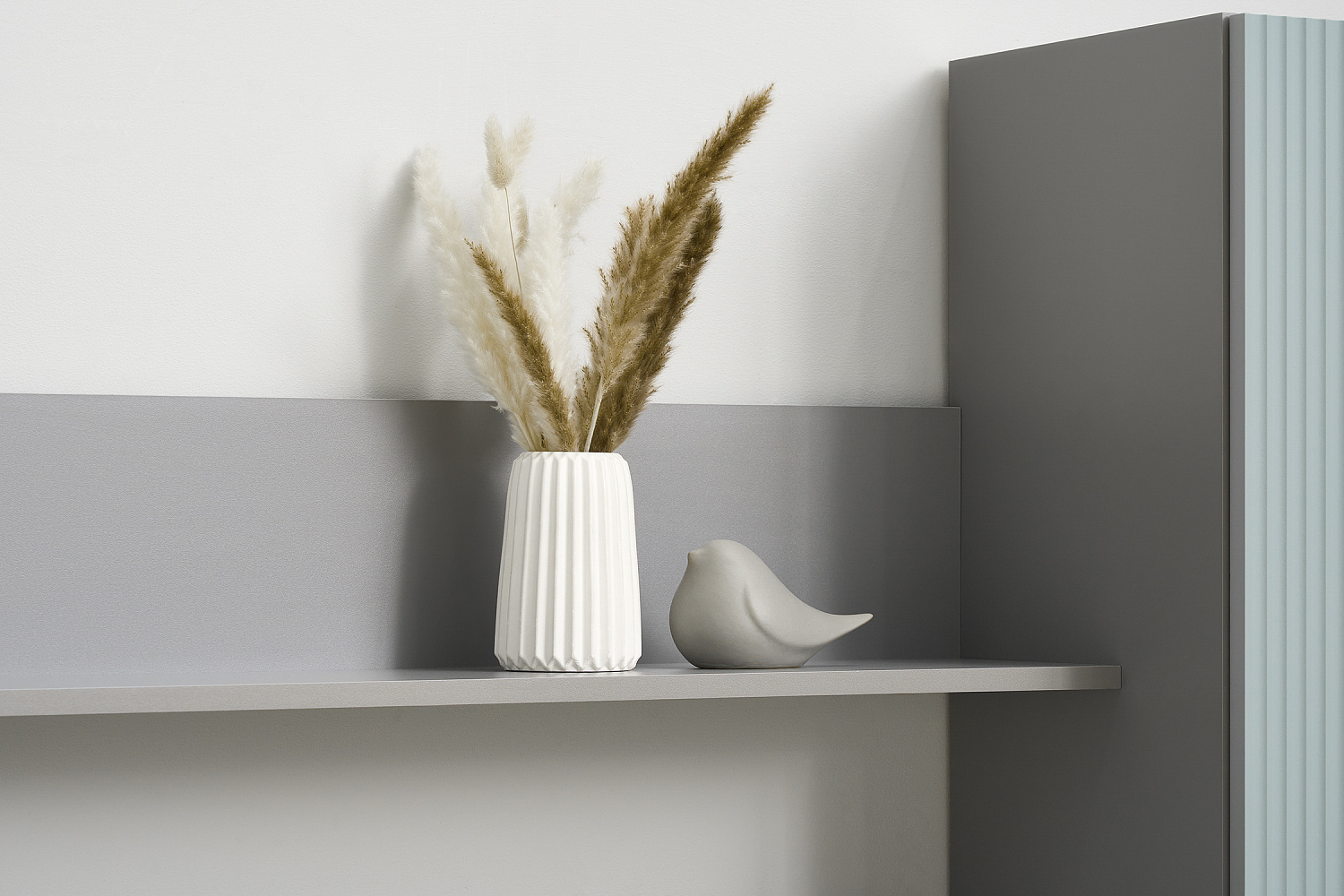 Стенка Сканди серый шифер / грин грей софт  