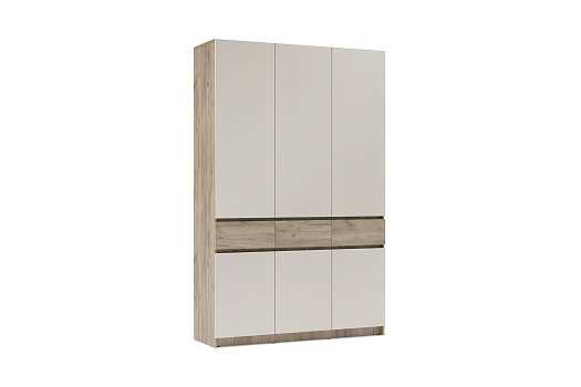 Шкаф 3-х створчатый Бостон дуб крафт серый / кашемир