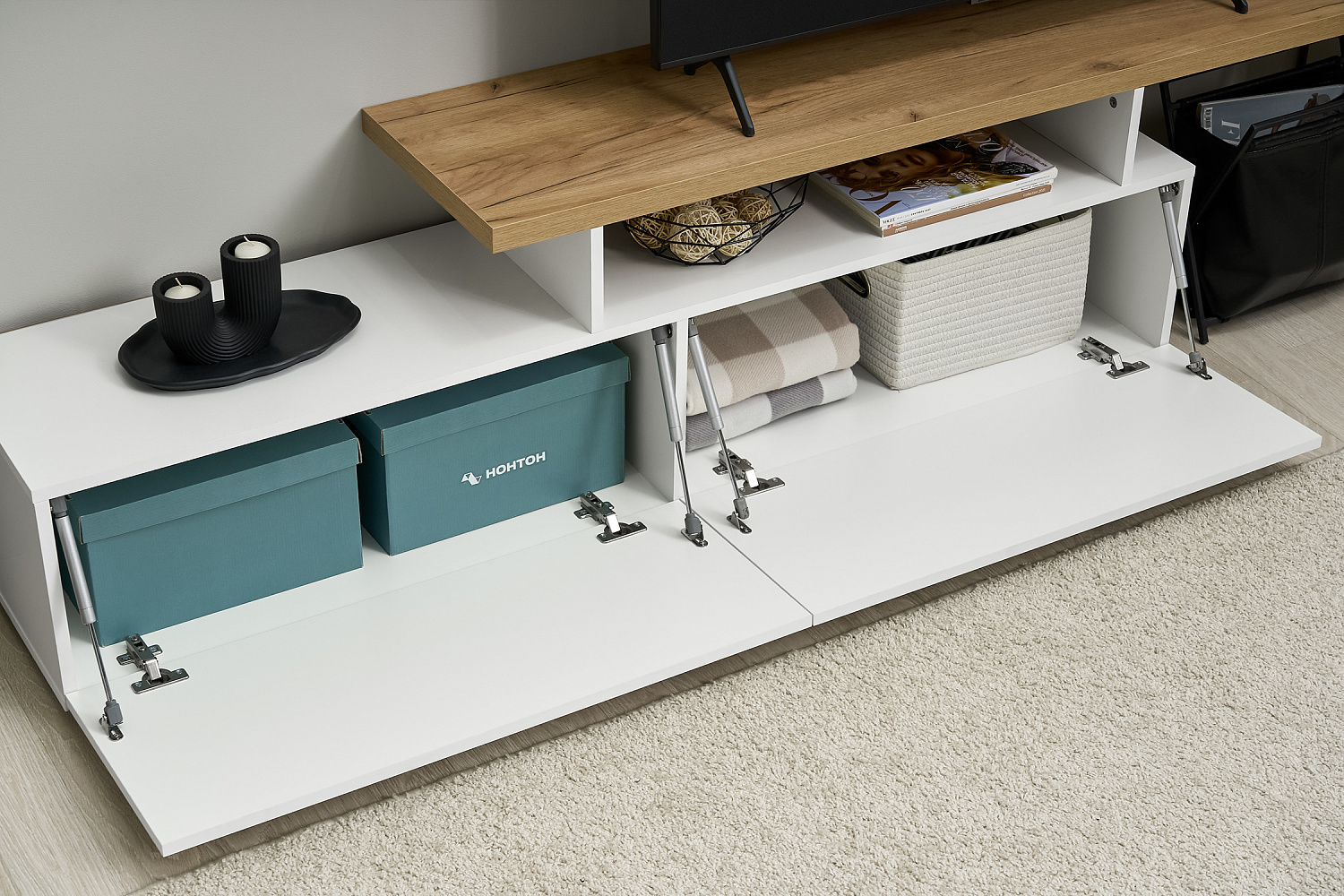 Стенка SkyFree белый / дуб крафт золотой