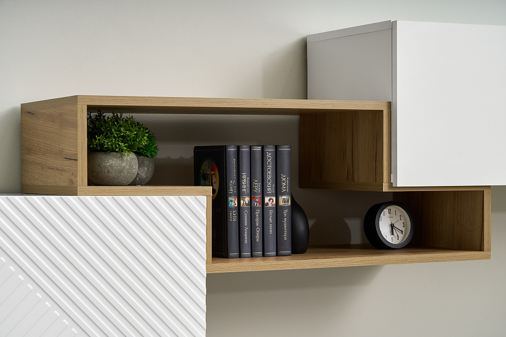 Стенка SkyFree белый / дуб крафт золотой