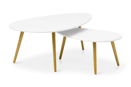 Стол журнальный Твинс белый