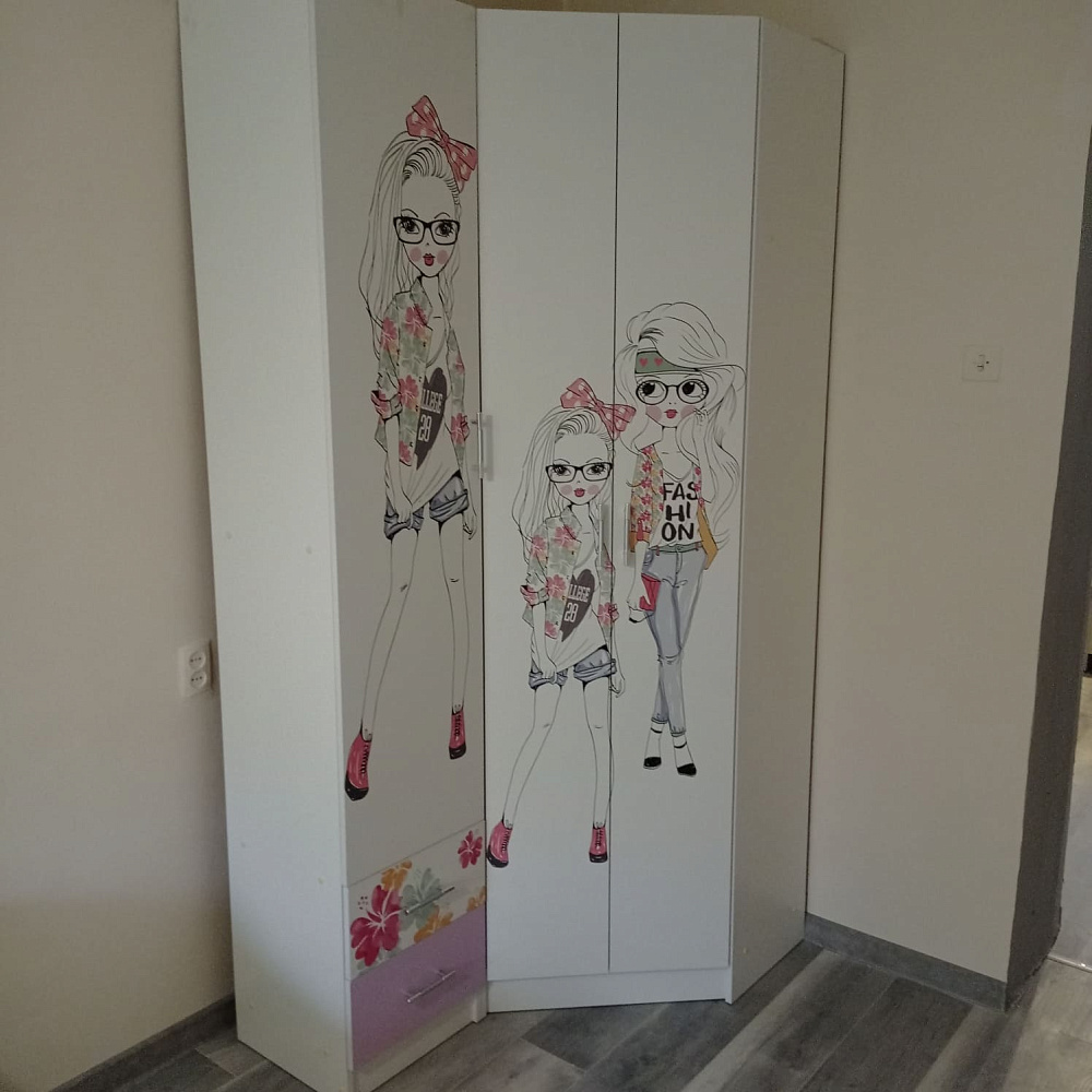 Шкаф угловой Вега FASHION белый