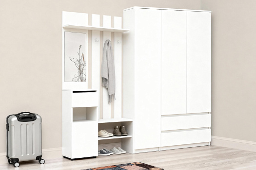 Прихожая Эккервуд Макси белый текстурный