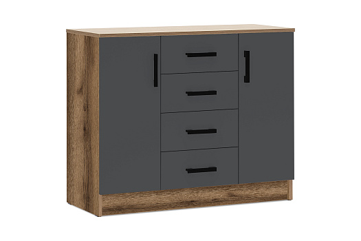 Комод К1000-2Д дуб делано / графит