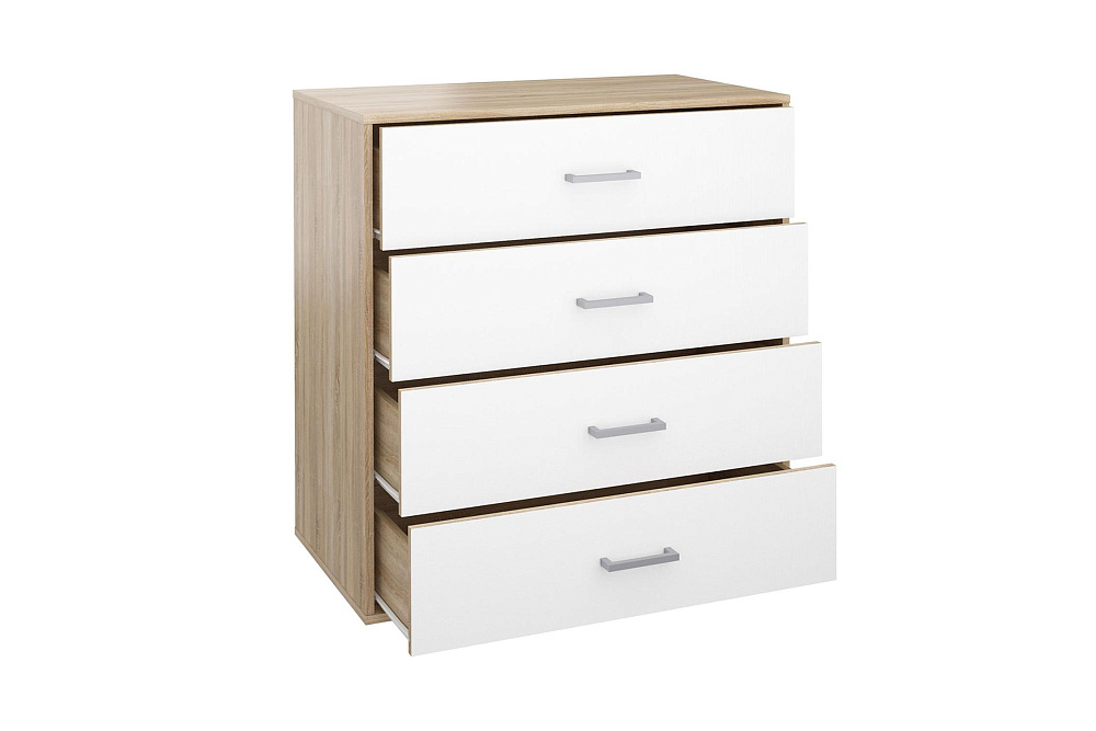 Комод Мика дуб сонома / белый