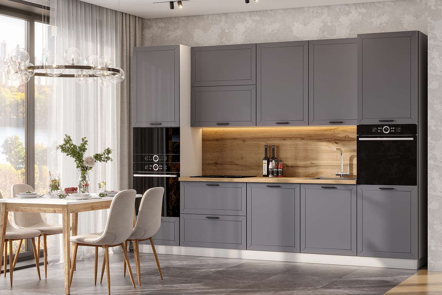 Модульная кухня Лаорна каменный графит