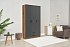 Шкаф Трио дуб делано / графит