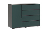 Комод Норд графит / изумрудный
