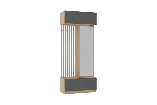 Прихожая Багира дуб крафт / графит