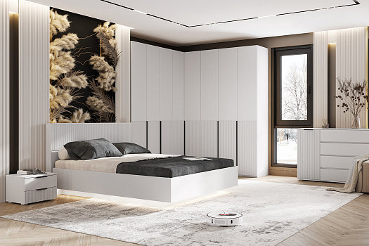 Модульная спальня Марвэл белый / браш вайт