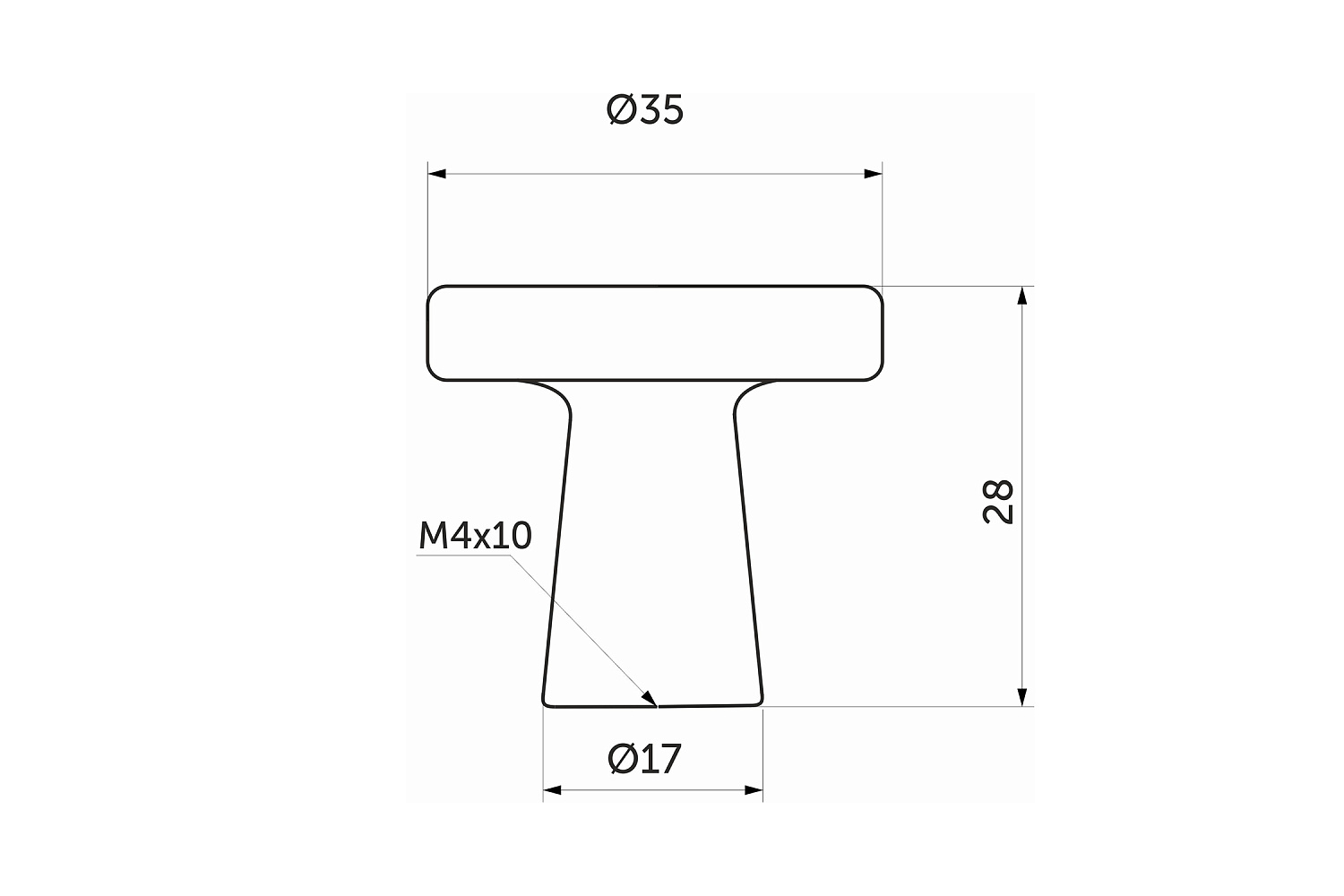 Ручка мебельная Solo матовый хром