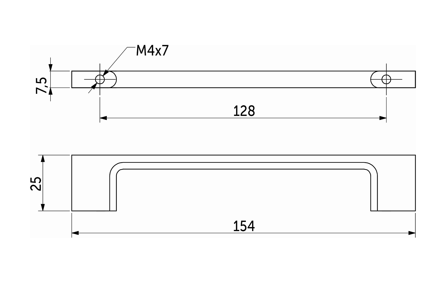 Ручка мебельная AK705 128 белый матовый