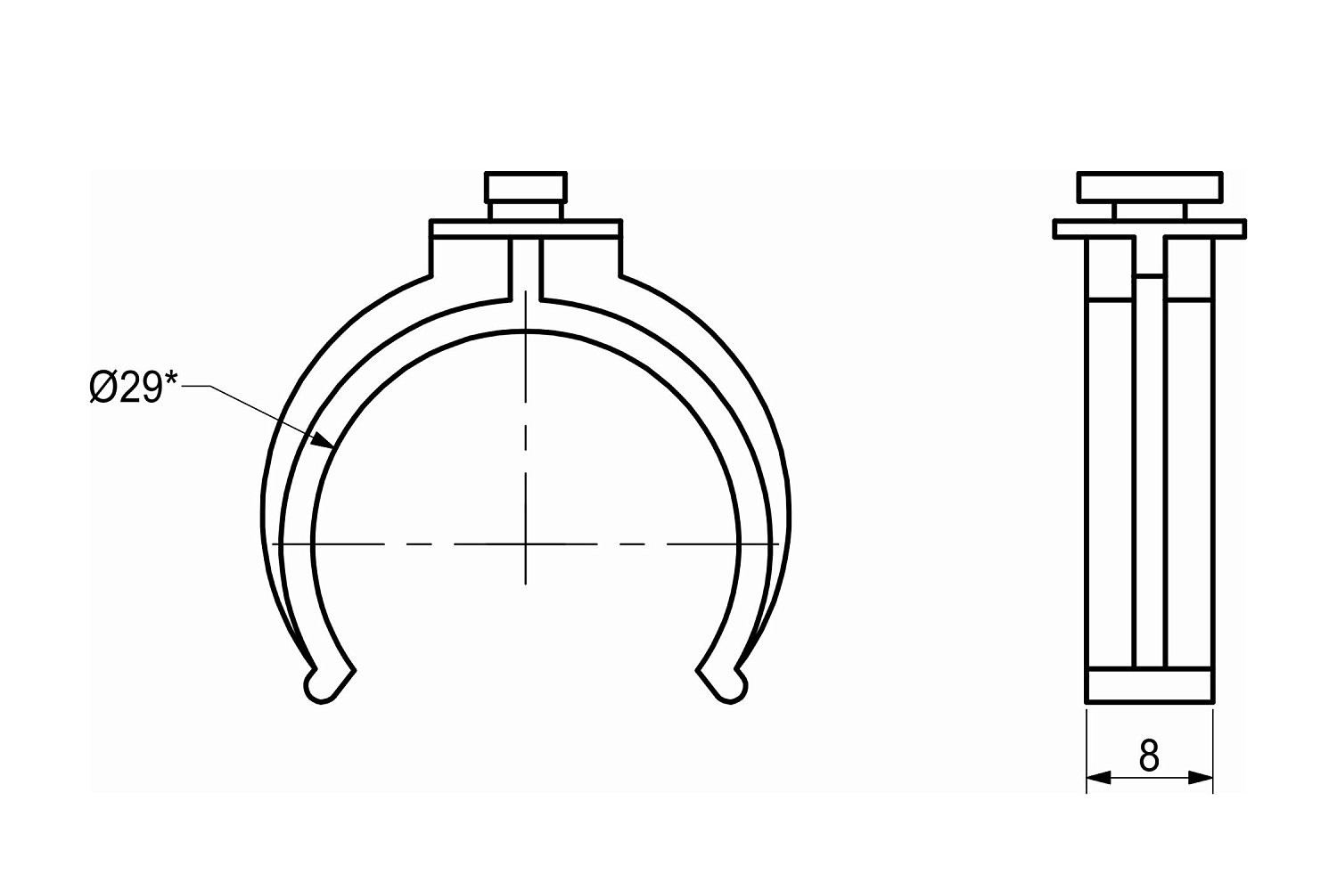 Клипса под пластиковый цоколь черный