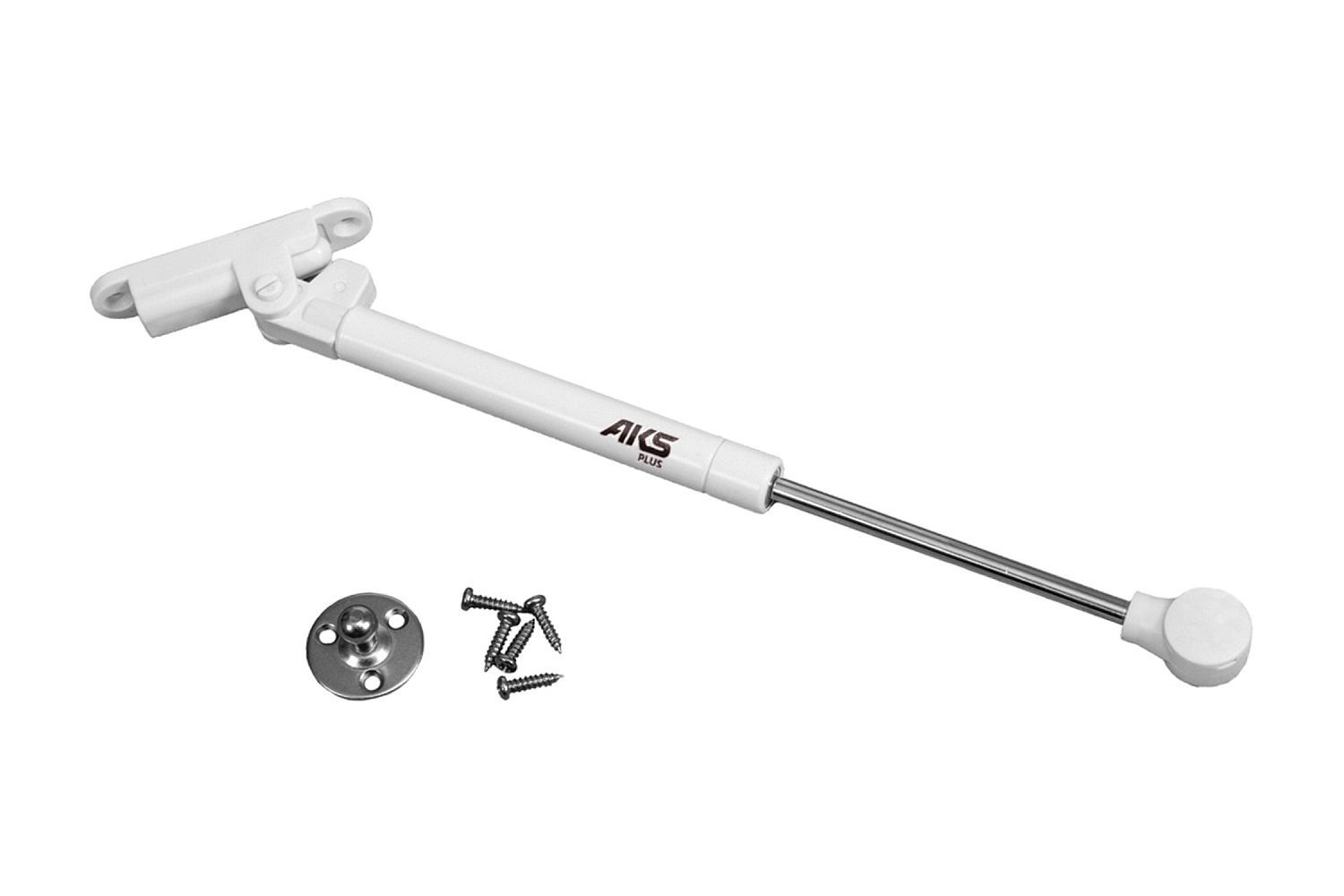 Подъемник газовый верхний AKS PLUS 80N с доводчиком белый