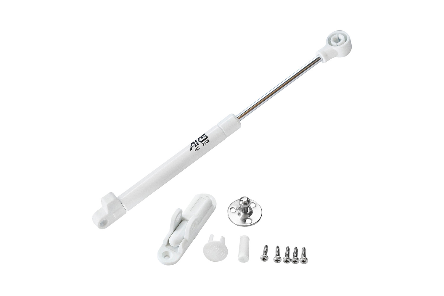 Подъемник газовый верхний AKS PLUS 80N с доводчиком белый