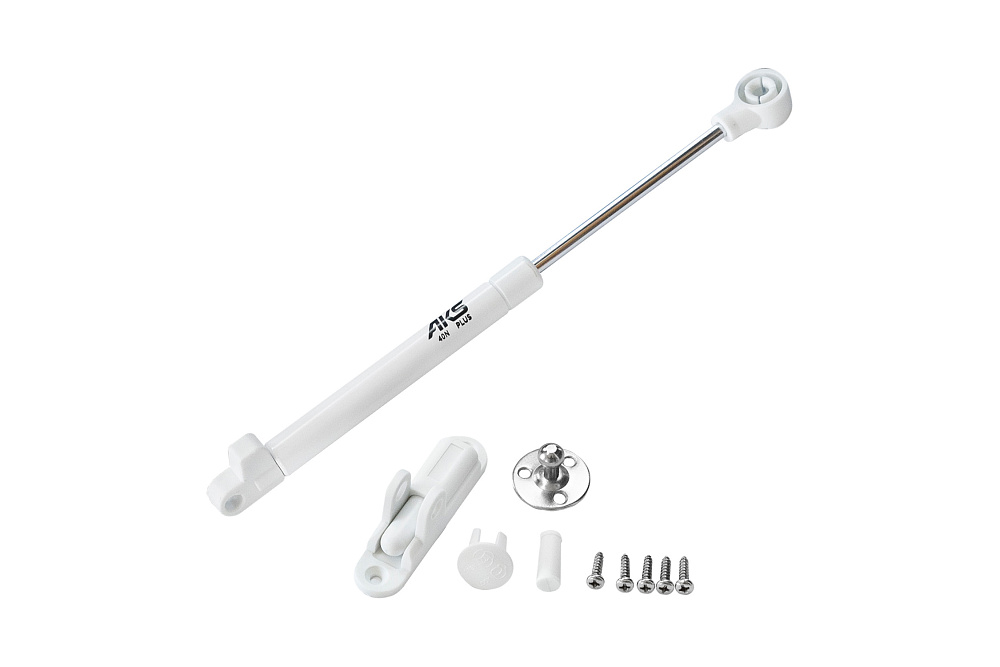 Подъемник газовый верхний AKS PLUS 80N с доводчиком белый