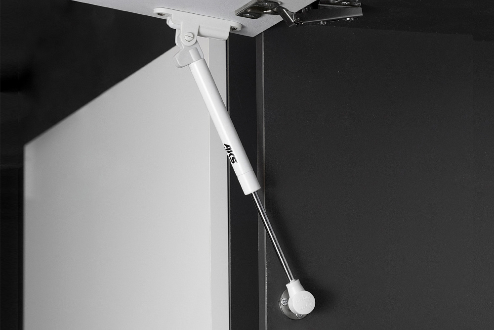 Подъемник газовый верхний AKS PLUS 80N с доводчиком белый