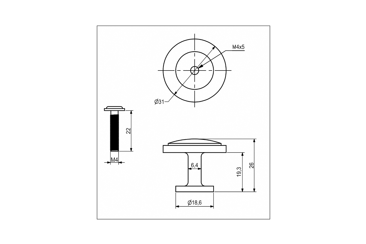 Ручка мебельная Neo черный матовый