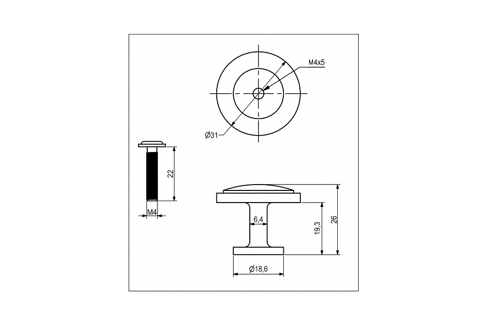 Ручка мебельная Neo черный матовый
