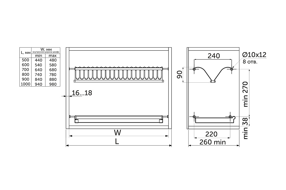 Сушка для посуды Inox инокс