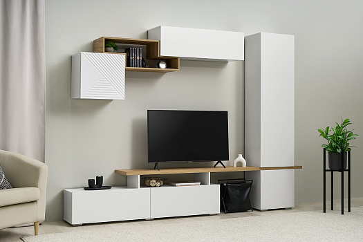 Стенка SkyFree белый / дуб крафт золотой