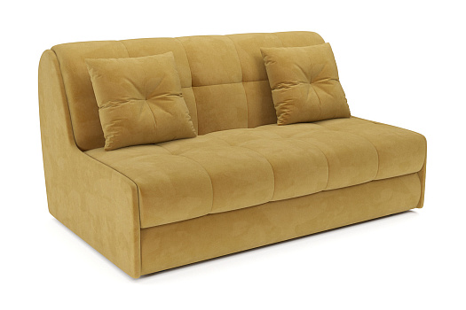 Диван аккордеон Барон №2 велюр желтый