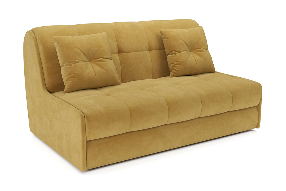 Диван аккордеон Барон №2 велюр желтый