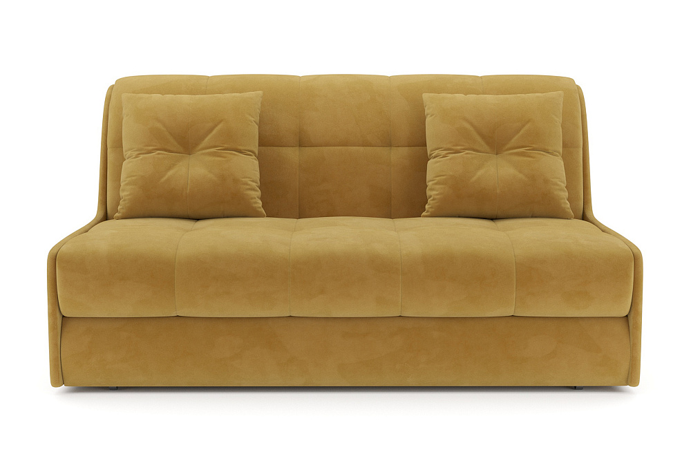 Диван аккордеон Барон №2 велюр желтый