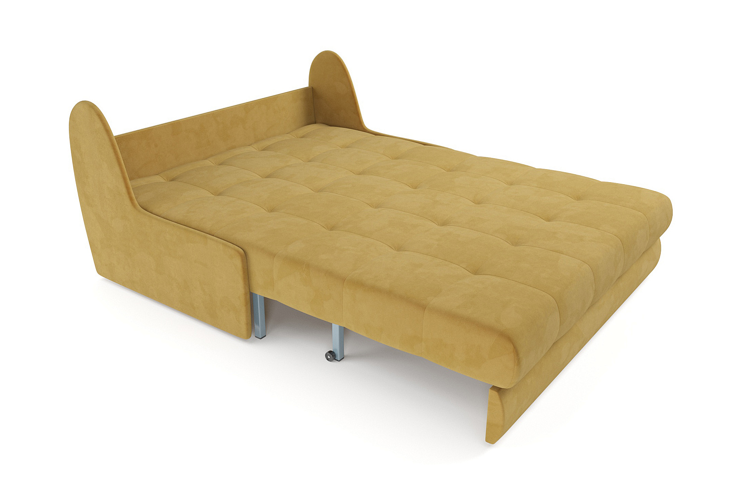 Диван аккордеон Барон №2 велюр желтый