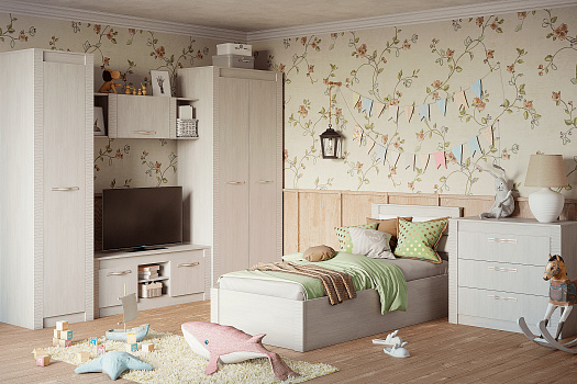 Модульная детская Монако ясень белый